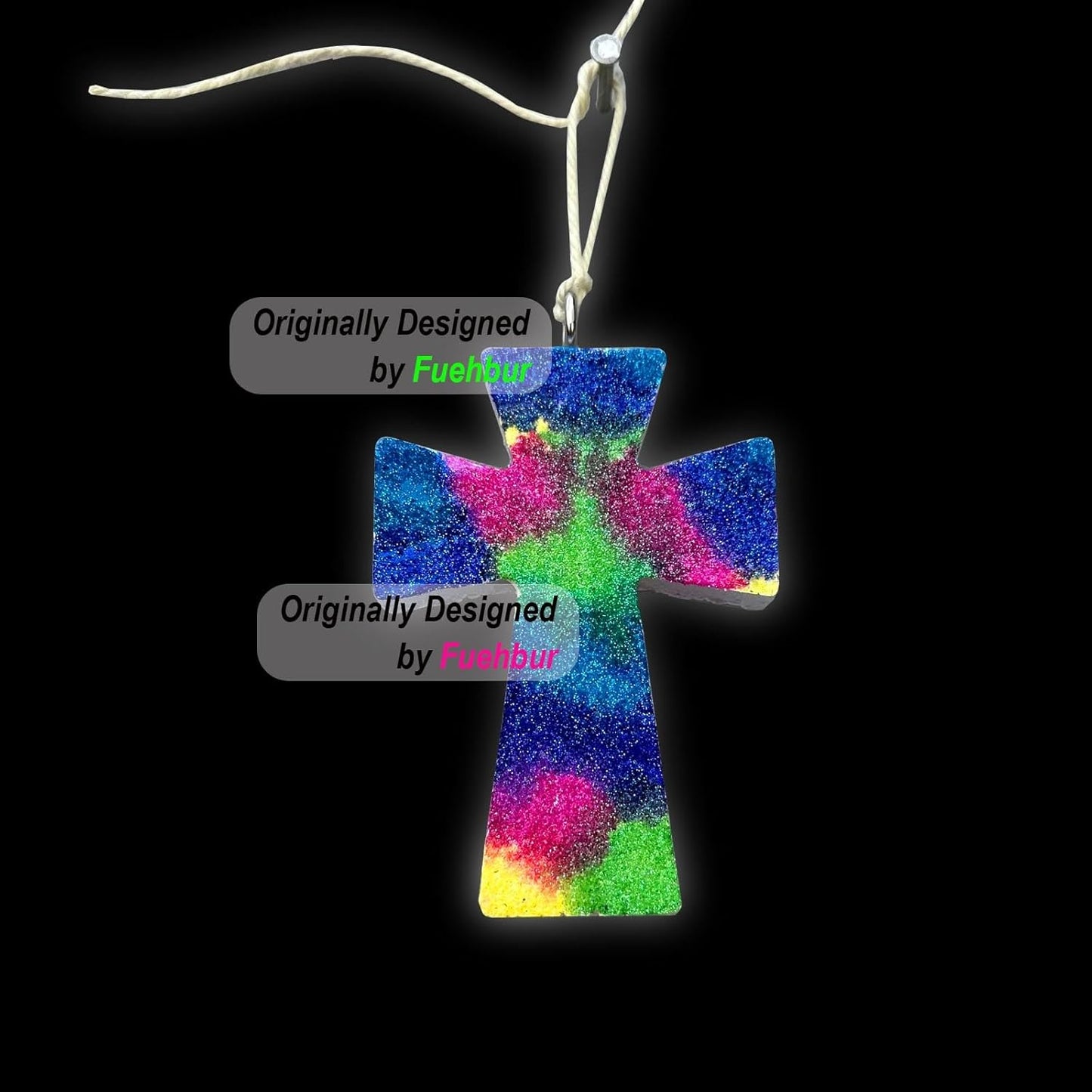 【300+ Design Optional】 Fuehbur Cross Pendant Freshie Mold, Silicone Epoxy Resin Molds for Car Freshies, Aroma Beads, Soap Candle Pendant Mould-Oven Safe