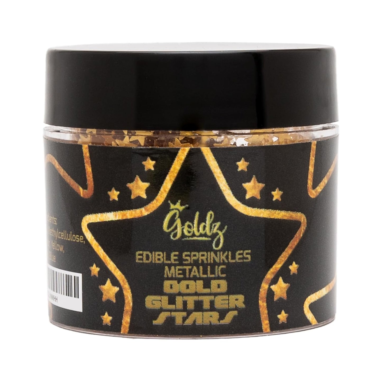 goldz: Edible Sprinkiles Metaliic Gold Glitter Stars 5 grams: Perfect for decorating cakes, cupcakes, flakes, and cookies