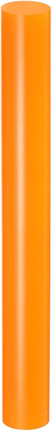 HARFINGTON Acrylic Clay Roller 9 Inch x 1 Inch Solid Non-Stick Plastic Round Tube Roller Polymer Clay Rod Fondant Rolling Pin for Shaping, Sculpting, Modeling DIY Crafts, Orange