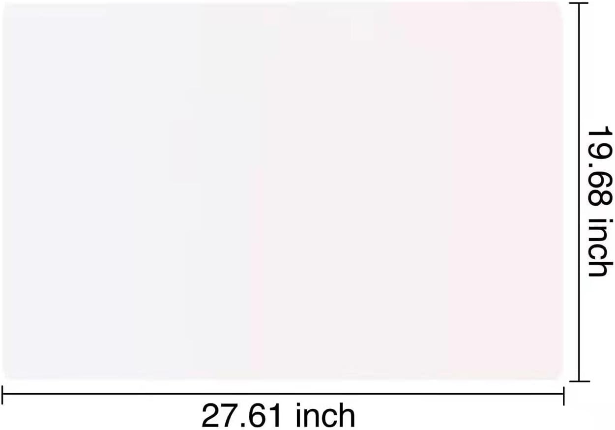 Extra Large Mulitpurpose Silicone Placemat,Countertop Protector, Kitchen Counter Mat, Table Mat, Heat Resistant, Washable, Non Slip (27.6x19.6 inch, Translucent-1pcs)