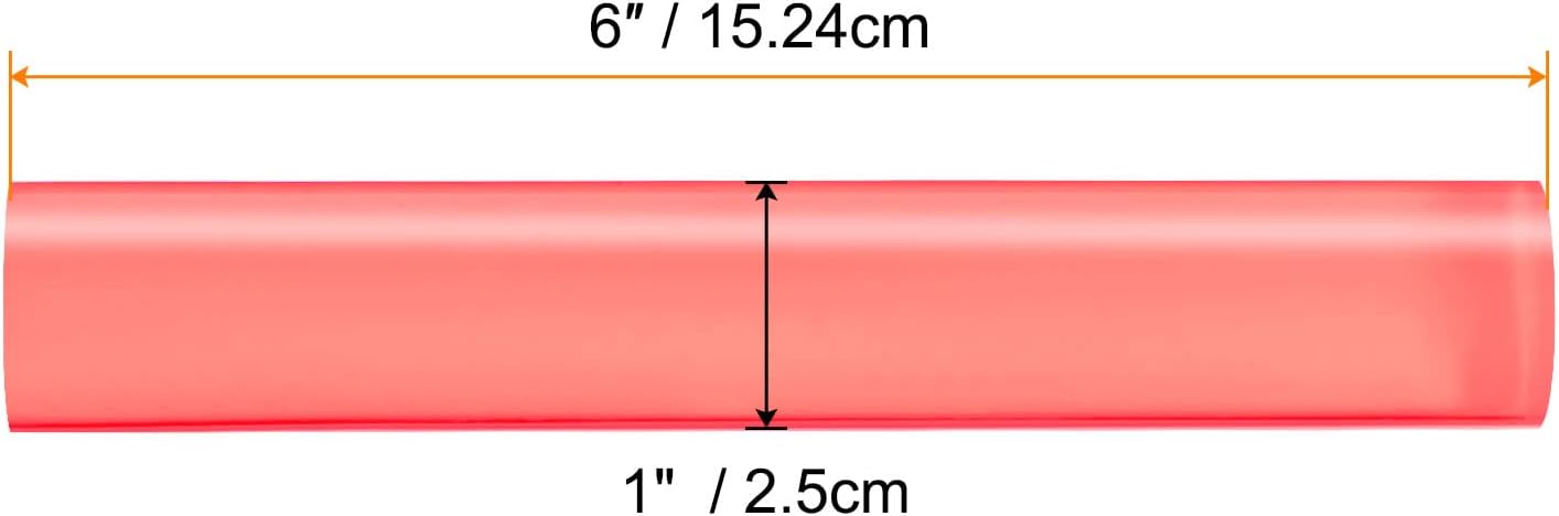 HARFINGTON Acrylic Clay Roller 6 Inch x 1 Inch Solid Non-Stick Plastic Round Tube Roller Polymer Clay Rod Fondant Rolling Pin for Shaping, Sculpting, Modeling DIY Crafts, Pink