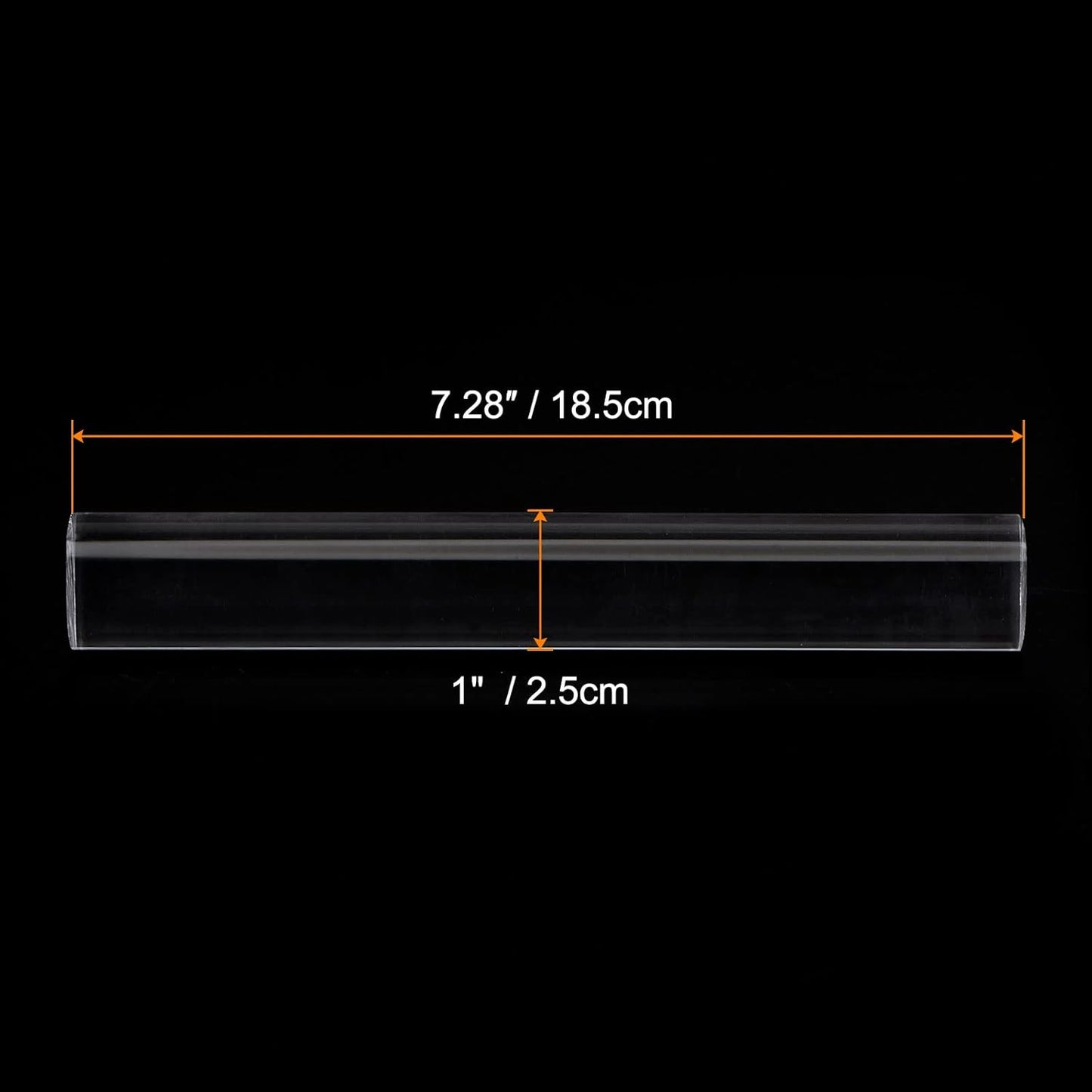 HARFINGTON Acrylic Clay Roller 7.28 Inch x 1 Inch Solid Non-Stick Plastic Round Tube Roller Polymer Clay Rod Fondant Rolling Pin for Shaping, Sculpting, Modeling DIY Crafts, Transparent