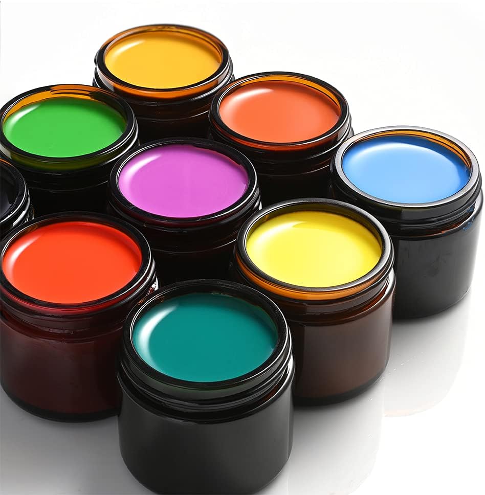 2 oz Small Glass Jars with Lids, Bumobum 48 pack Round Amber Glass Candle Jars with Black Lids, White Labels & Inner Liners, Empty Cosmetic Containers for Cream, Lotion, Slime