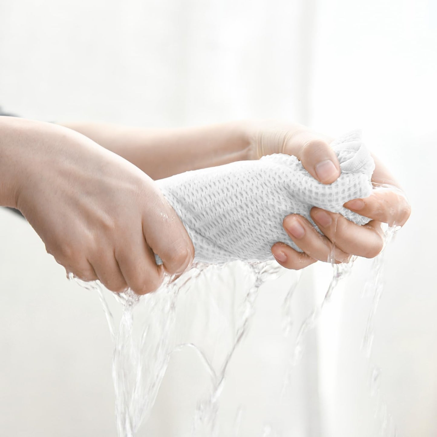 Artoid Mode 100% Cotton White Dark Grey Waffle Weave Kitchen Dish Cloths, 13x28 Inch Ultra Soft Absorbent Quick Drying Kitchen Dish Towels Set of 4, Multicolor