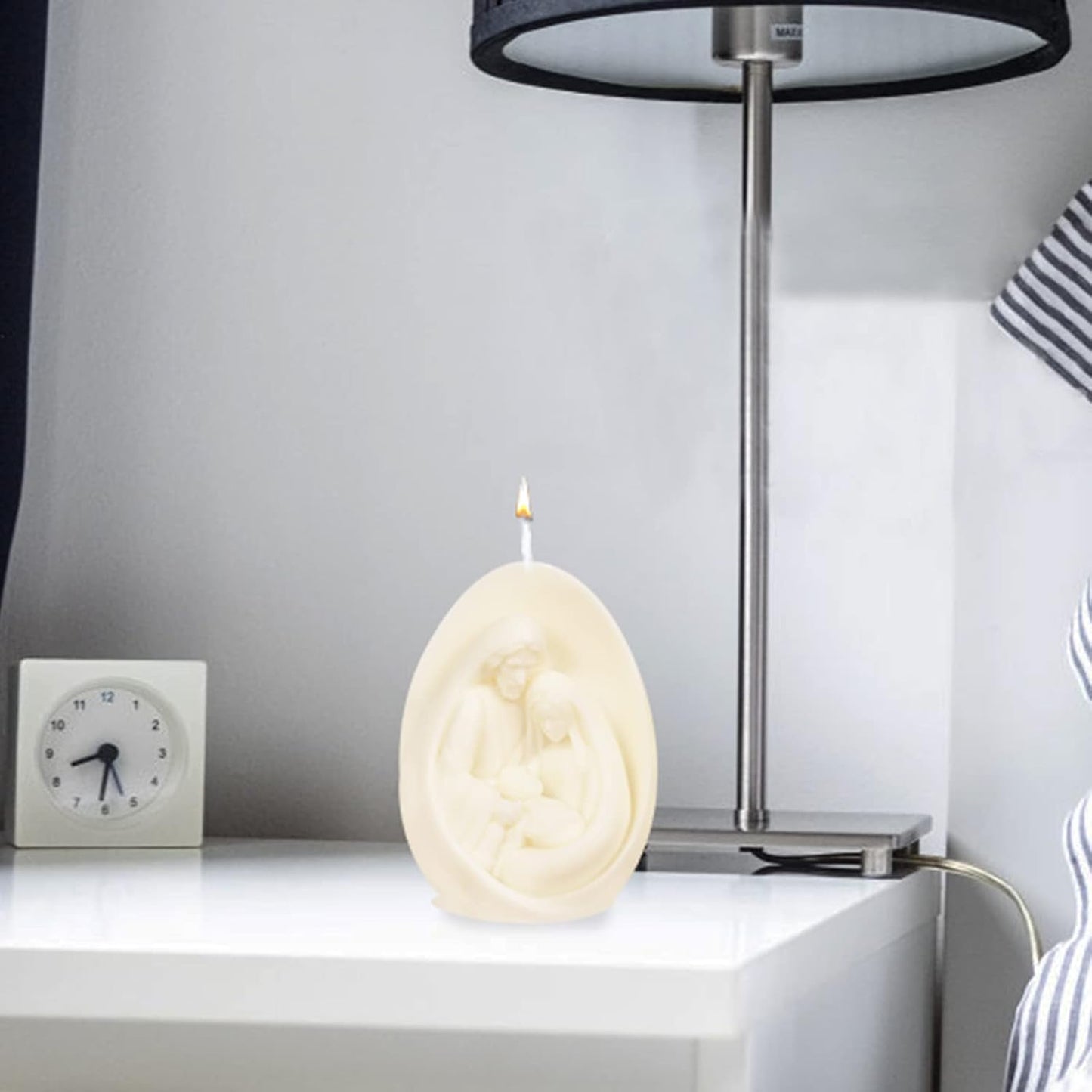 Nativity Scene Candle Mold - Resin Casting Silicone Molds for Home Decor & Candle Making Wave Spiral Mold