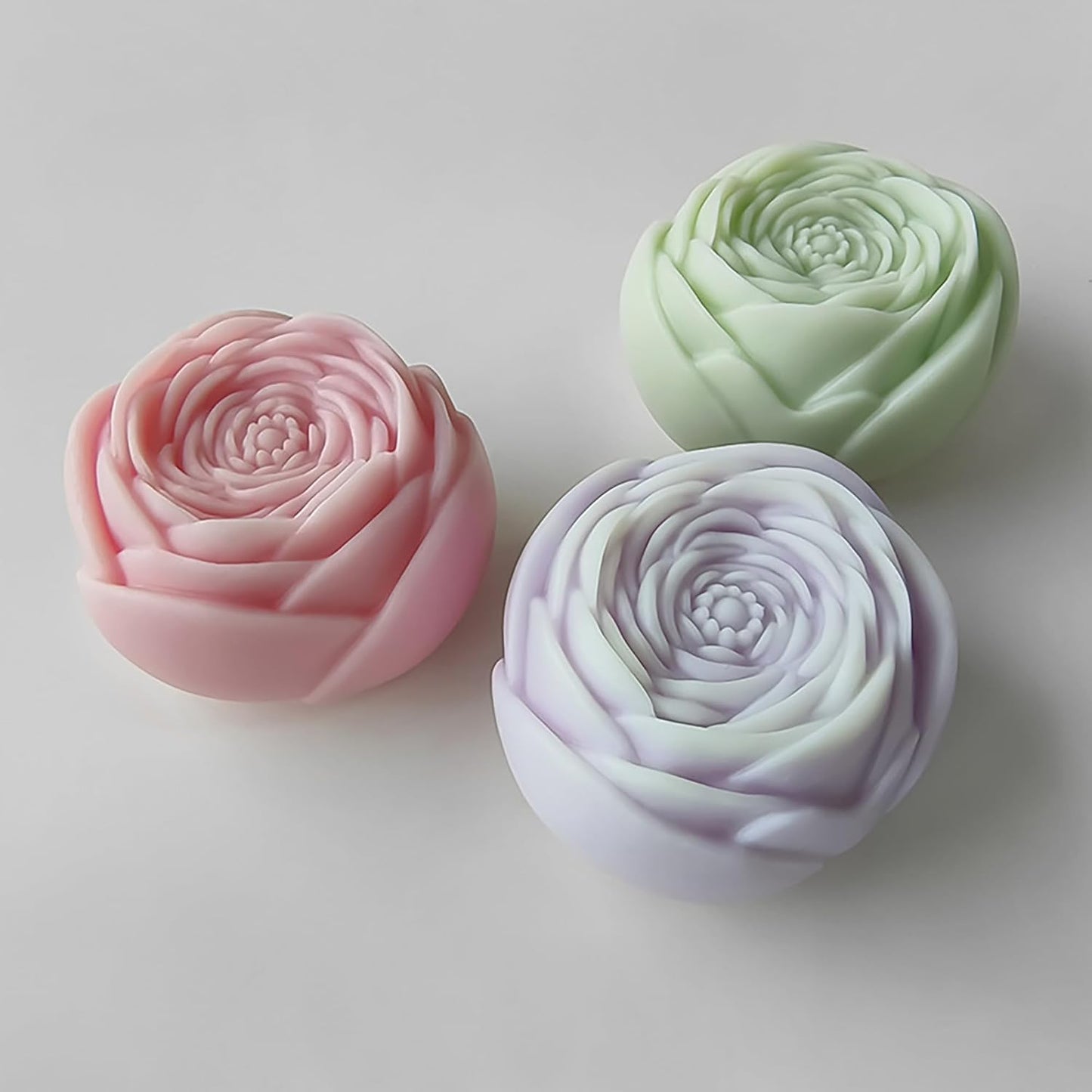Rose Ball 3D Round Flower Peony Resin Casting Molds - Silicone Mold for Candle Making & Home Decor