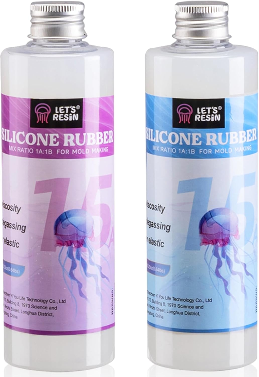 LET'S RESIN Silicone Mold Making Kit-Translucent Silicone Rubber Non-Toxic Liquid Mold Making Silicone-20.46oz Super Elastic Molding Silicone-Ideal for 3D Molds,Resin Molds,Silicone Molds-4H Fast Cure