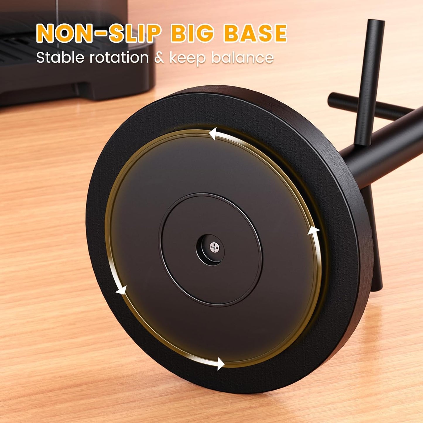 Coffee Mug Holder Tree, Upgraded 360° Rotated Cup Holder for Counter, Wood Mug Rack with 6 Hooks, Coffee Mug Organizer Station, Mug Stand Bar Accessories, Black