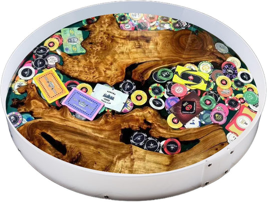 Resin Mold Large Round Deep -Kalinta 20inch Reusable Epoxy Round Molds for Resin Clock, Serving Tray Board, End Table，Floral Preservation Bouquet