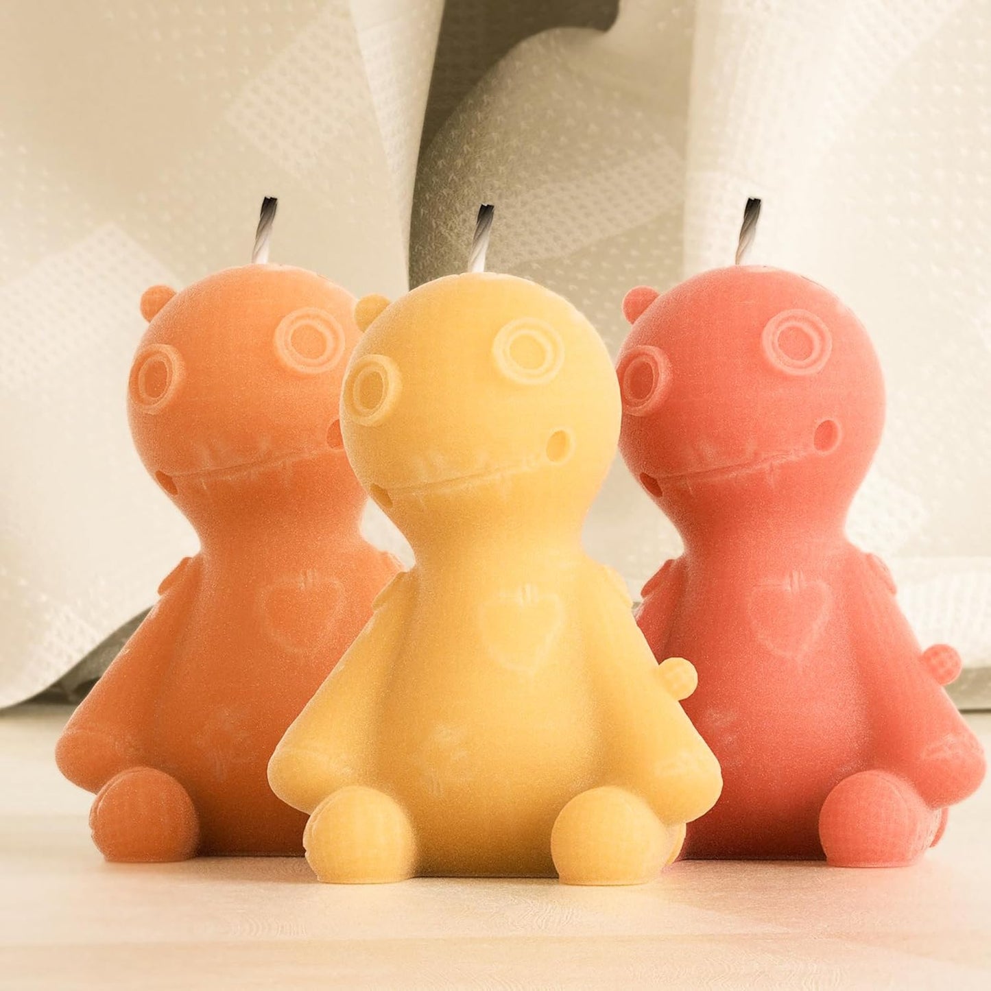 Doll & Ghost 3D Animal Candle Making Molds - Silicone Resin Casting Molds for Home Decor