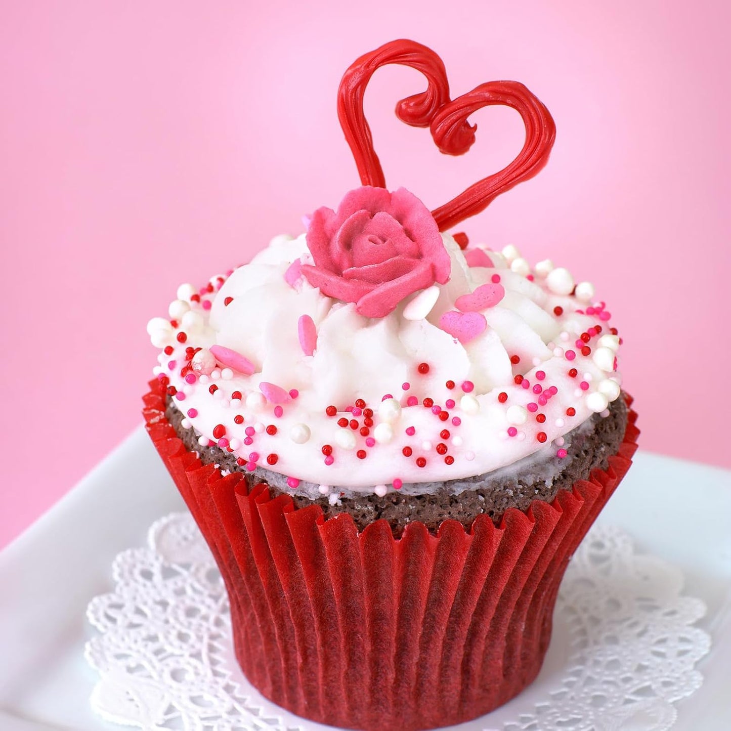 Twisweet Heart Sprinkles for Cake Decorating 12oz, Edible Red Pink and White Nonpareils Sprinkles Mix, Assorted Styles Heart Sprinkles Candy, Cupcake Topper Cookie Ice Cream Cake Decorations, Valentine Mother's Day Birthday Wedding Party Supplies