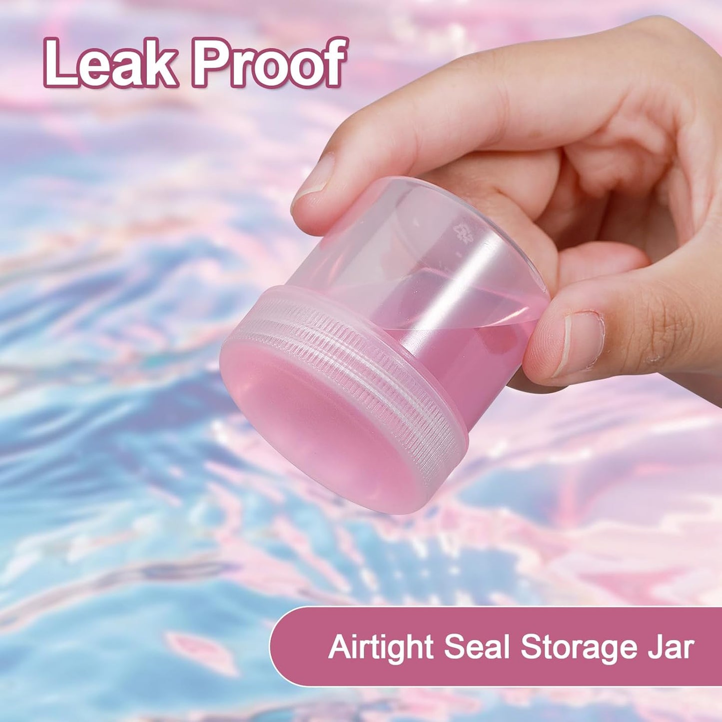 TSA Approved Wide Mouth Travel Size Containers, PP Clear & White Leak Proof Travel Plastic Jars with Lids for Creams Lotion Cosmetic, Jewelry Beads, Sample, Small Items Storage (1 oz, 8 Pcs)