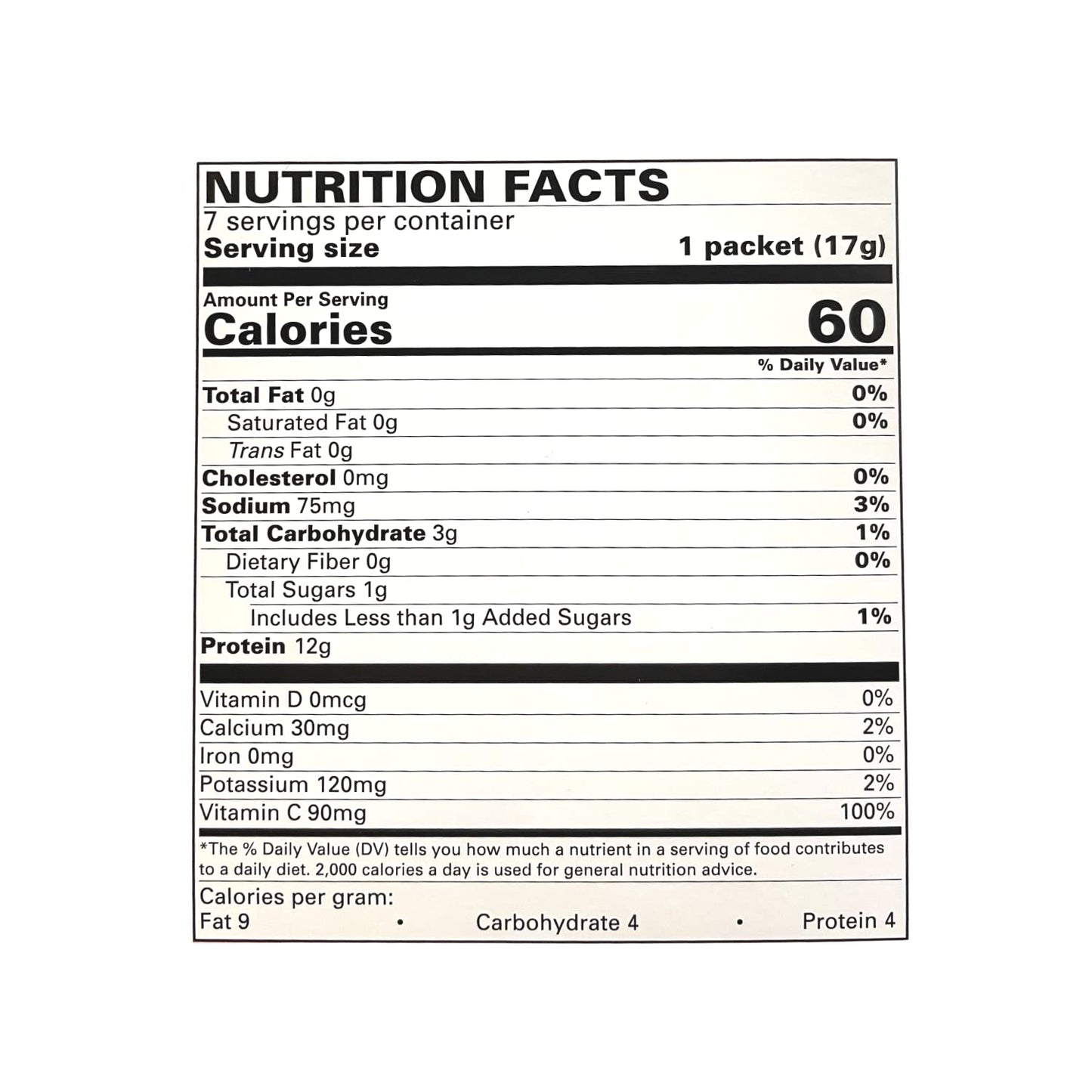 Nutmeg State Nutrition - Fruit Drink - High Protein, Low Calorie, Low Carb, Low Sugar, Fat Free, Loaded with Vitamins, 7 Servings Per Box (Orange, 1 Pack)