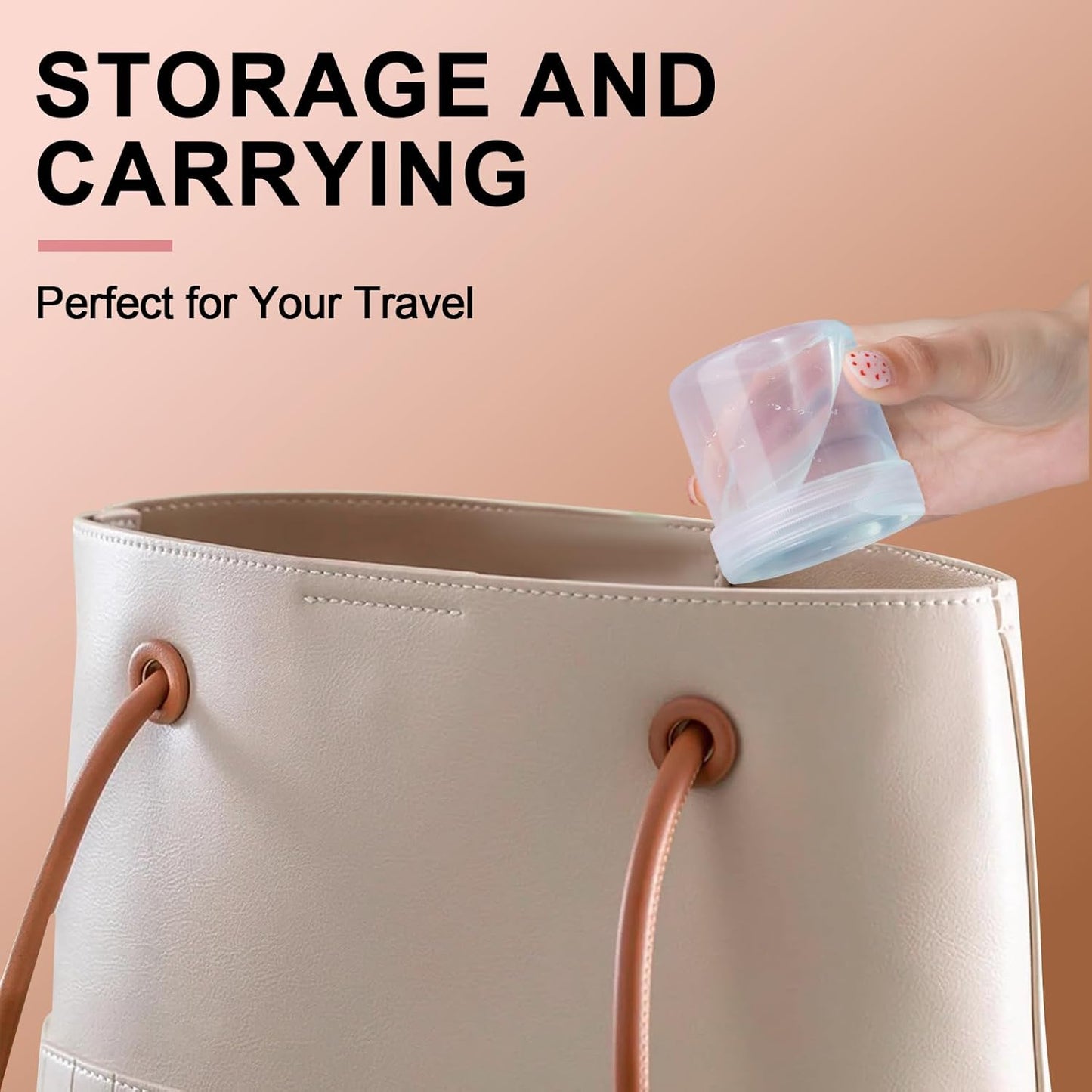 TSA Approved Wide Mouth Travel Size Containers, PP Clear & White Leak Proof Travel Plastic Jars with Lids for Creams Lotion Cosmetic, Jewelry Beads, Sample, Small Items Storage (1 oz, 8 Pcs)