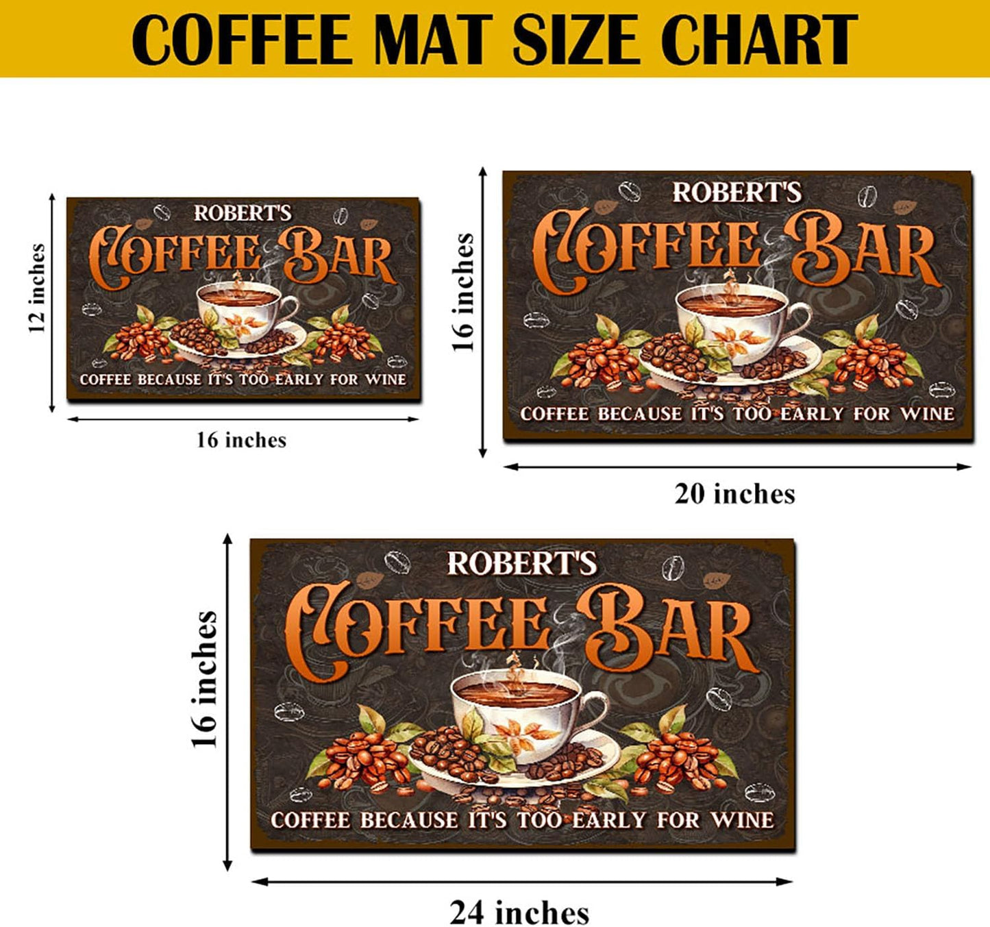 THUYPT Personalized Absorbent Coffee Mat for Counter, Coffee Drying Mat Coffee Bar Accessories, Kitchen Counter Coffee Maker Coffee Station Decoration (06)