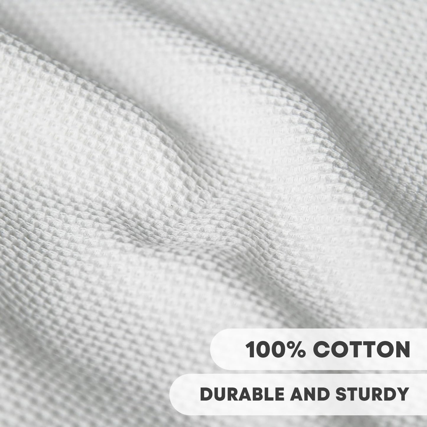 Artoid Mode 100% Cotton White Waffle Weave Kitchen Dish Cloths, 13x28 Inch Ultra Soft Absorbent Quick Drying Kitchen Dish Towels Set of 4