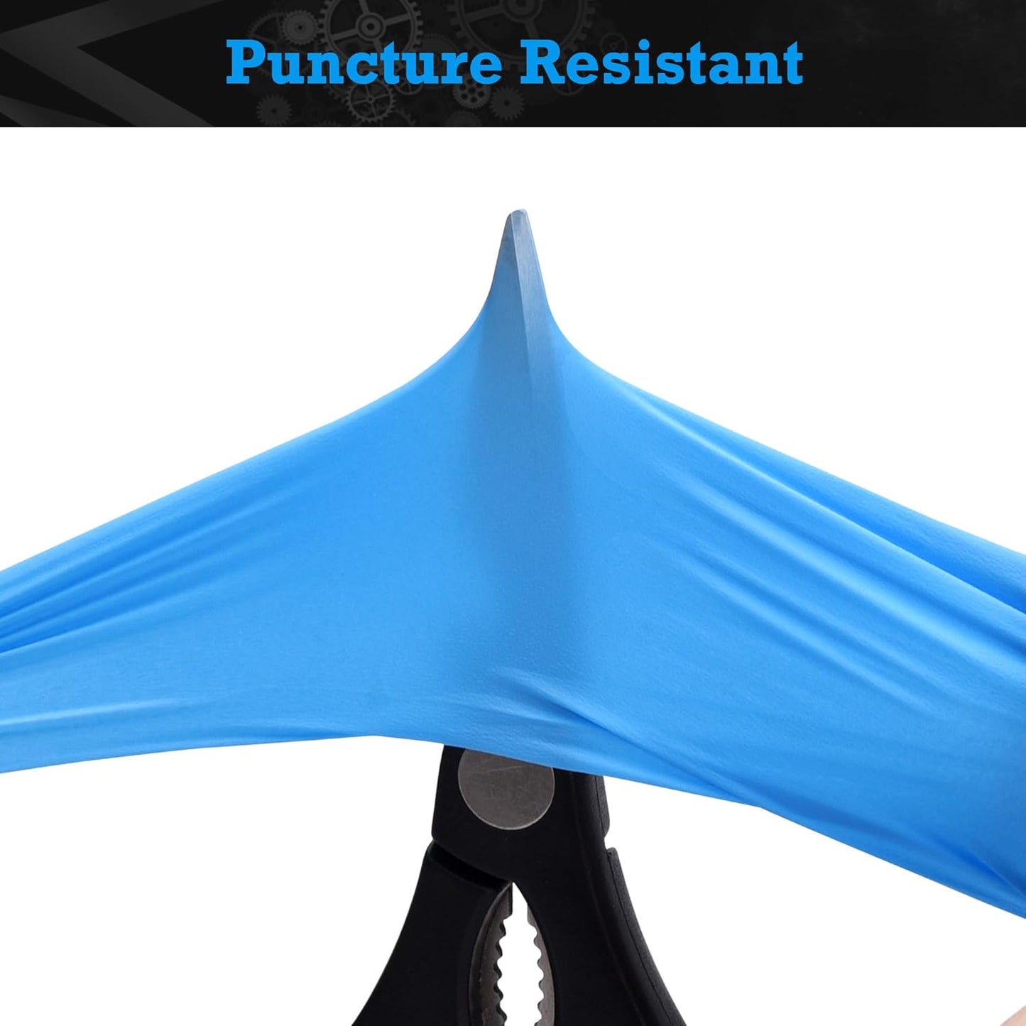 TitanFlex Heavy-Duty Blue Disposable Nitrile Gloves, Box of 100, 6-mil, Fully Textured, Powder-Free, Latex-Free, Non-Sterile