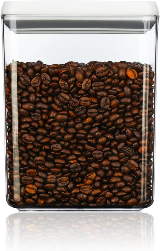 Food Airtight Containers storage with Lids 1200ml One Button Open/POP UP/Kitchen Storage Organization for Coffee Tea Brown Sugar Cereals