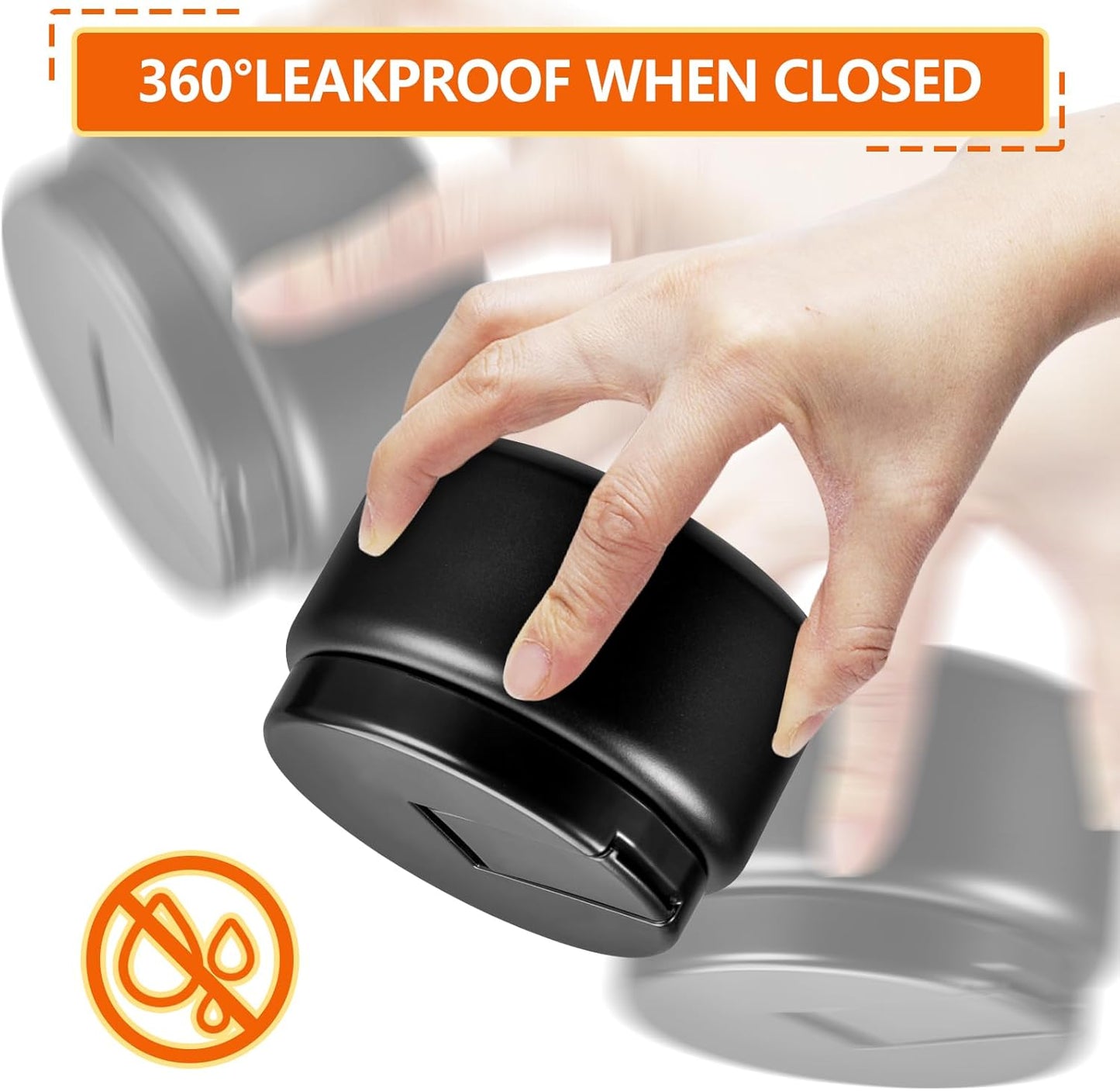 13.5oz Kids Jar for Hot Food, Insulated Vacuum Food Jar with Buckle Lid, Stainless Steel Wide Mouth Leak Proof Insulated Lunch Container for School Picnic Travel, Black