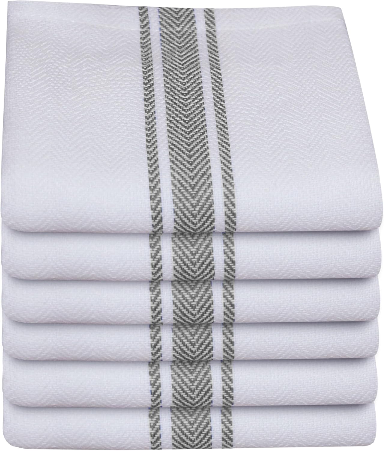 Kitchen Towels | Tea Towel for Craft| Cotton Dish Towels| Reusable Bulk Cleaning Cloths Grey Hand Towels| Soft Super Absorbent Quick Dry Dish Rags Machine Washable 6 Pack 15" x 25"