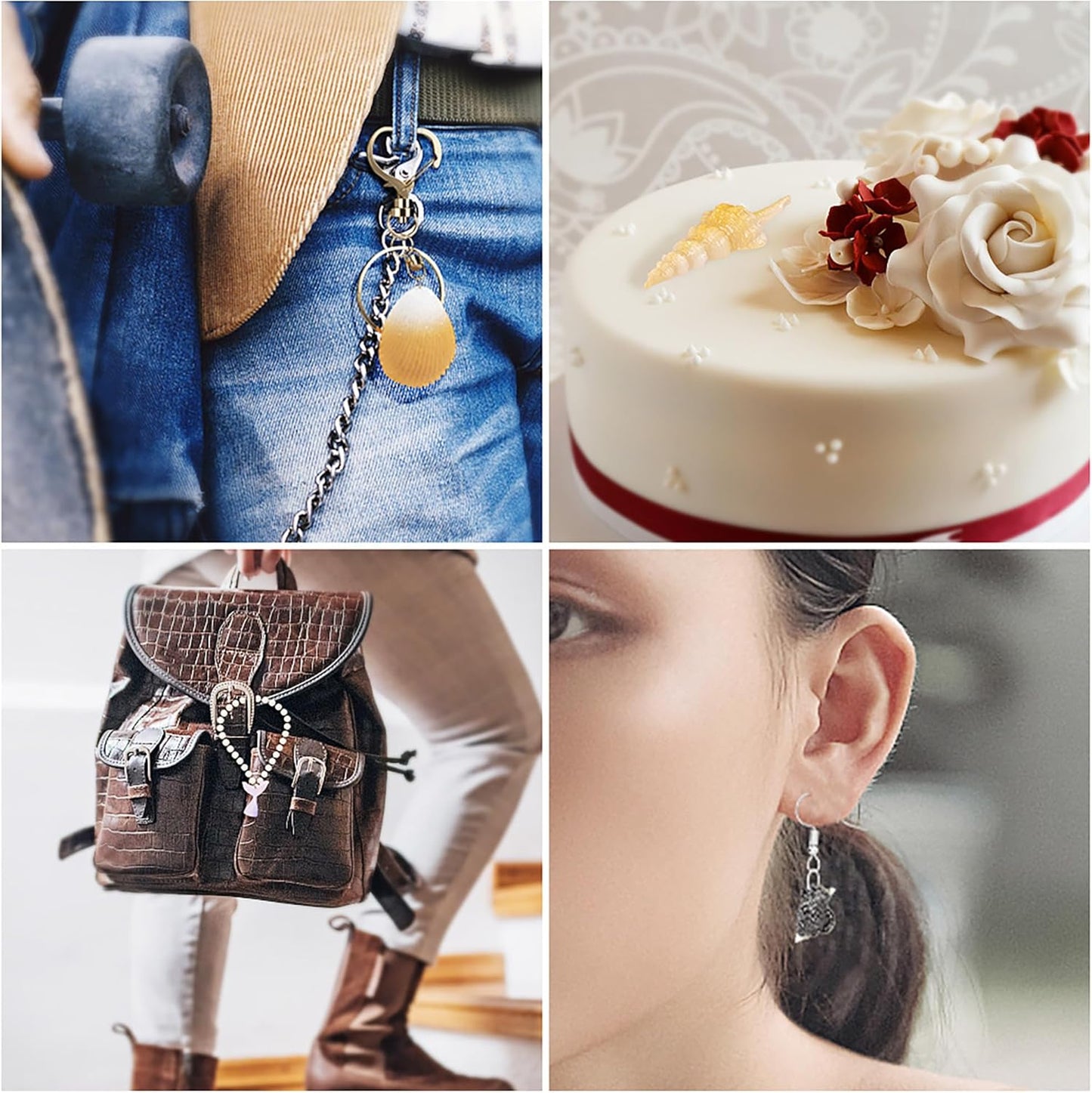 3-Pack Animal & Fish Mold Set - Shell, Clay & Silicone Molds for Resin Casting & Candle Making