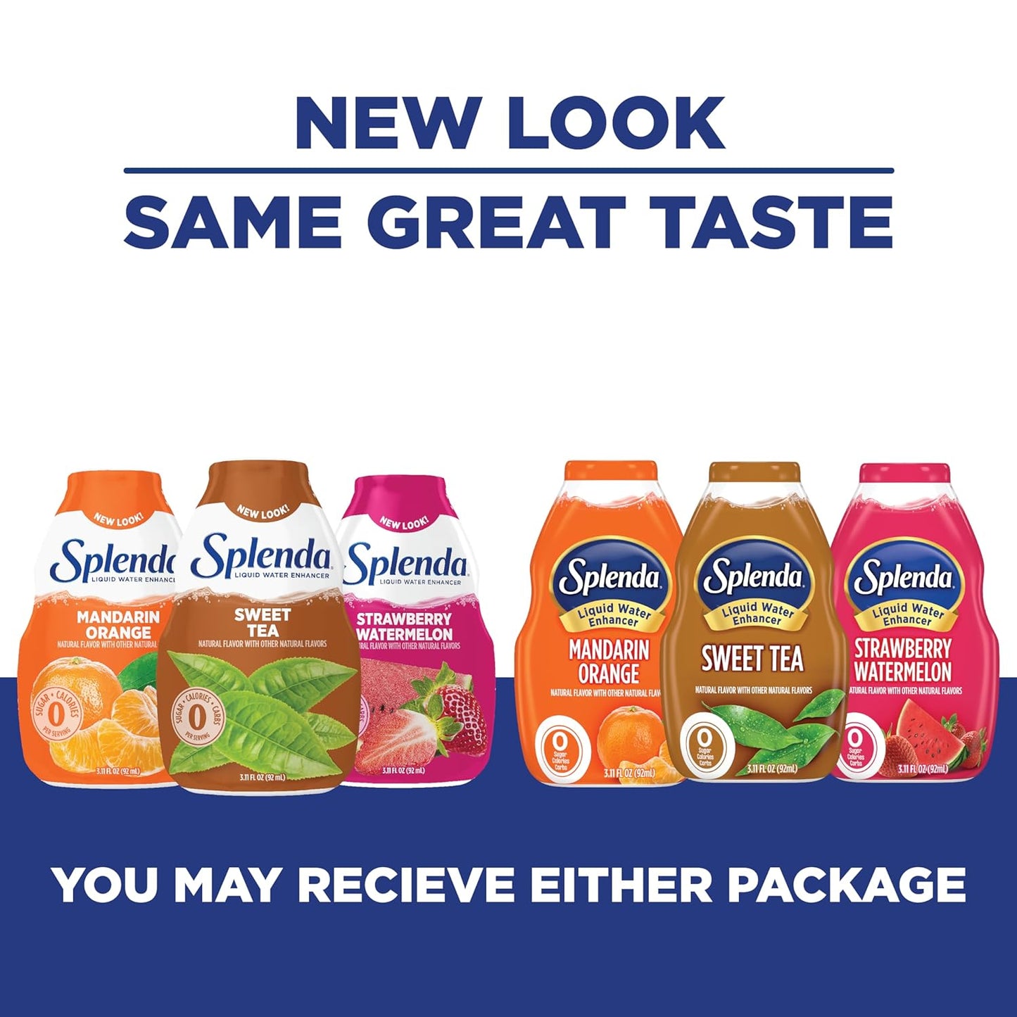 SPLENDA Liquid Water Enhancer Drops, Sugar Free, Zero Calorie, Natural Flavor, Concentrated Drink Mix, 3.11 Fl Oz Each Bottle (Variety, 3 Pack)