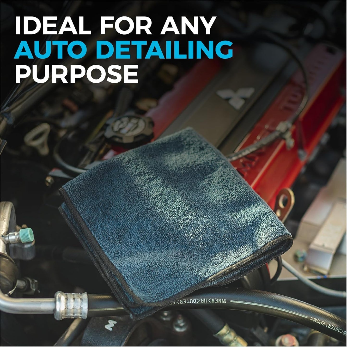 The Rag Company - All-Purpose Microfiber Terry Cleaning Towels - Commercial Grade, Highly Absorbent, Lint-Free, Streak-Free, Kitchens, Bathrooms, Offices, 300gsm, 14in x 14in, Ice Grey (12-Pack)