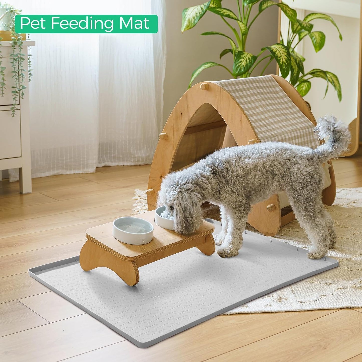 TRZZ Silicone Waterproof Under Sink Mat 31" x 22", Drip Tray and Cabinet Liner for Kitchen and Bathroom, Prevents Water Damage and Organizes Cabinets (Brown)