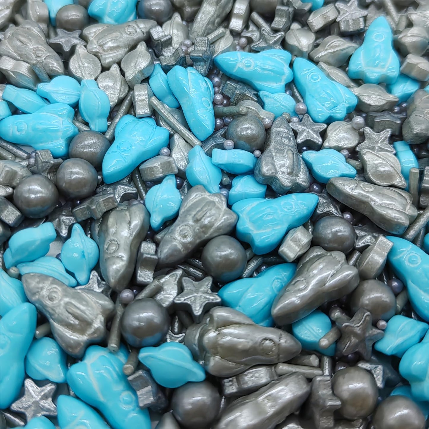 Rockets & Black Pearls Sprinkles Edible Toppers Cake Decorating Mixed Size Cake Decorations Cupcake Toppers Cookie Decorating Perfect for Cakes,Cupcakes,Desserts Toppings 3OZ