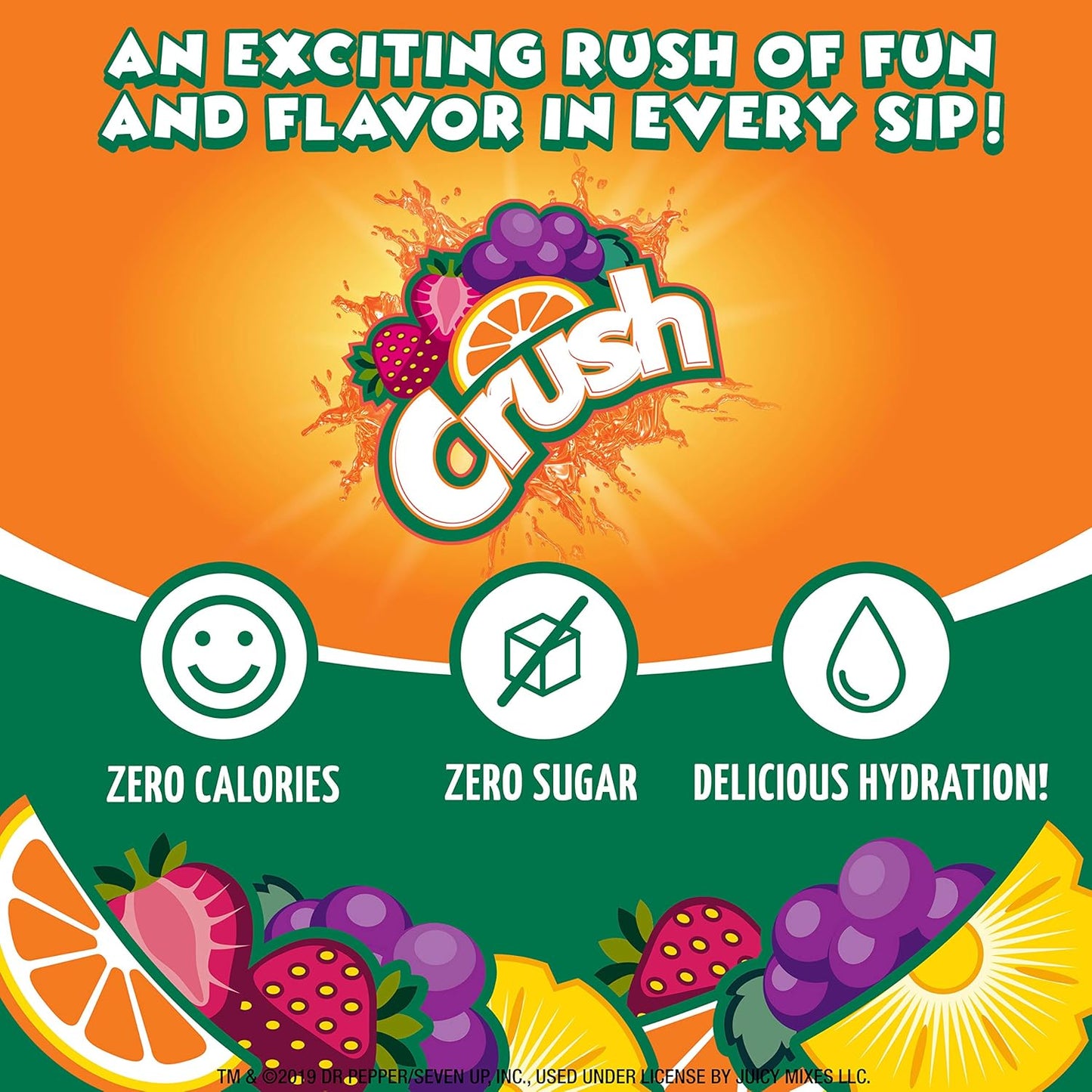 Crush, Grape, Liquid Water Enhancer – New, Better Taste! (4 Bottles, Makes 96 Flavored Water Drinks) – Sugar Free, Zero Calorie